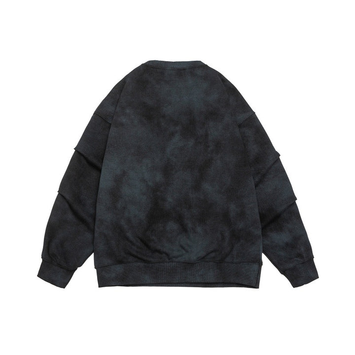 Unisex Oversize-Sweatshirt mit Stonewash-Optik und Ärmel-Druckknöpfen Echoarchiv