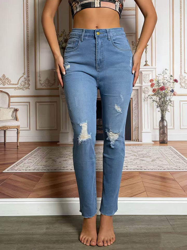 Damen lässige Skinny-Jeans im modernen Destroyed-Look Echo Archiv