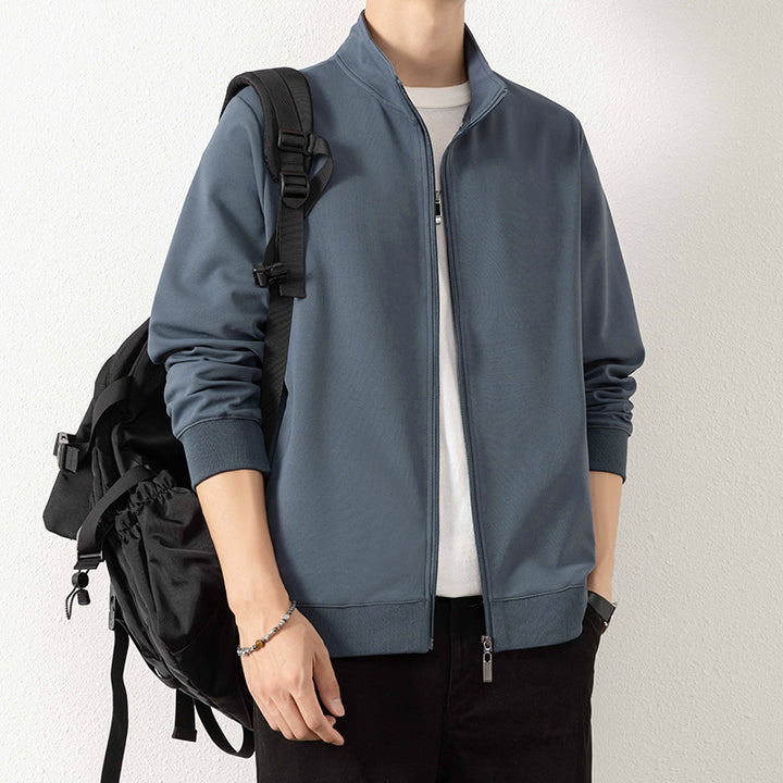 Herren Minimalistische Zip‑Blousonjacke aus technischem Stretchmaterial mit Stehkragen Echo Archiv