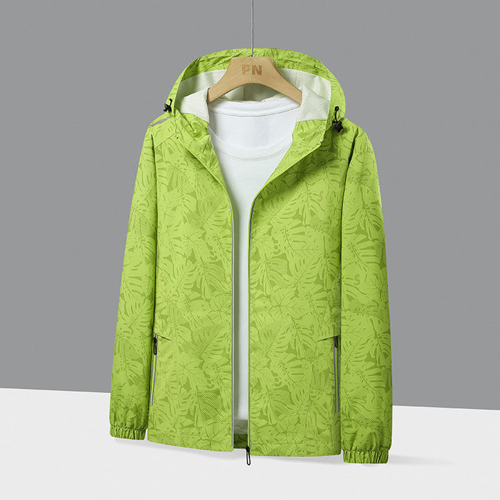 Damen Leichte Regenjacke mit verstellbarem Kapuzenverschluss Echo Archiv