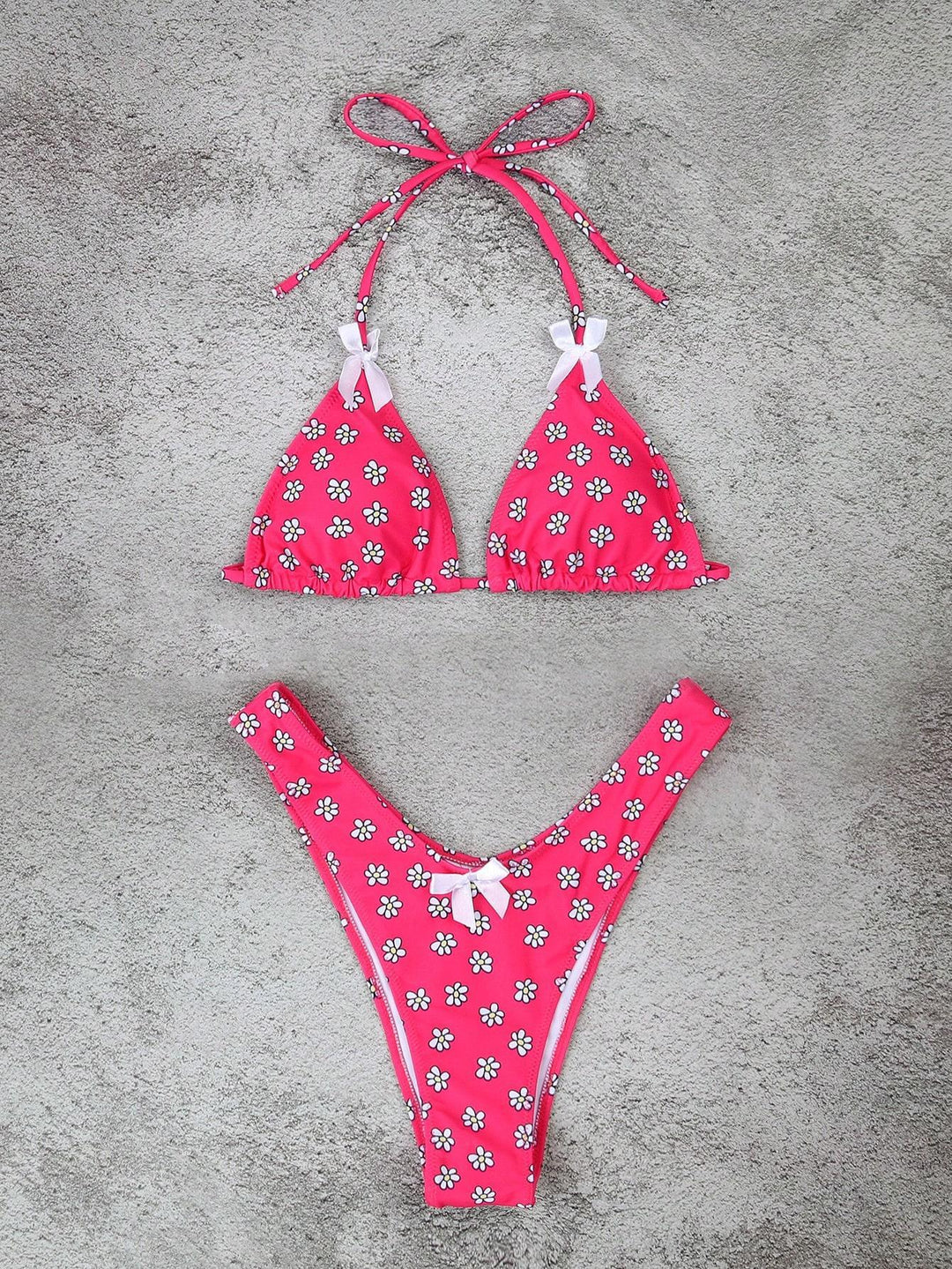 Damen Triangel-Bikini mit verspielten Blumenmotiven Echo Archiv