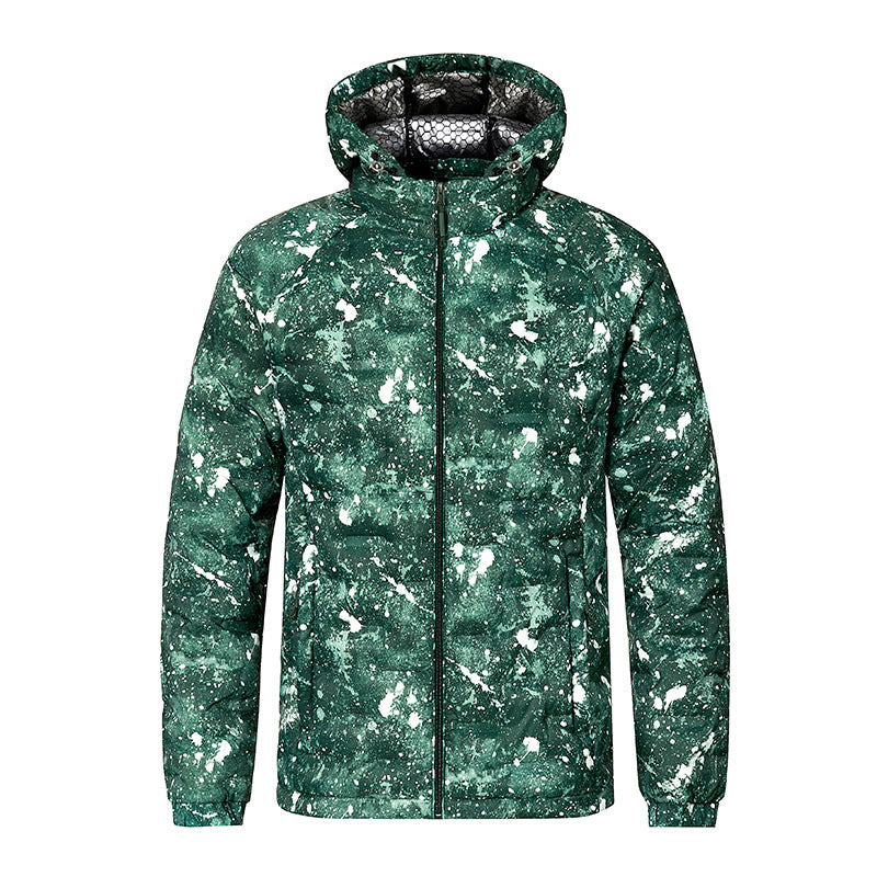 Herren Modische Steppjacke mit Kapuze und innovativem Design Echo Archiv