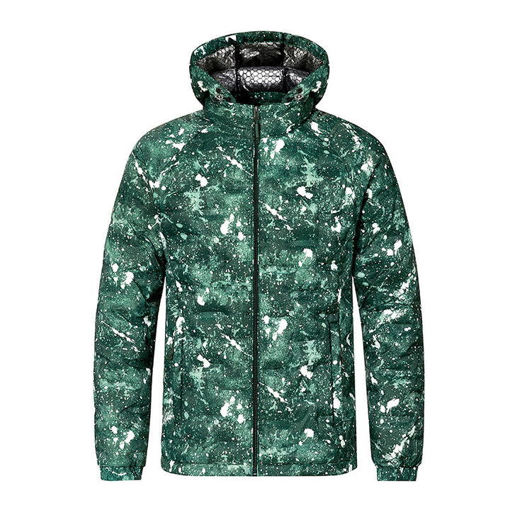 Herren Modische Steppjacke mit Kapuze und innovativem Design Echo Archiv