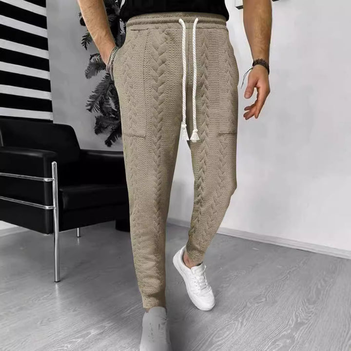 Herren lässige Freizeithose mit strukturiertem Design und praktischen Taschen Echoarchiv
