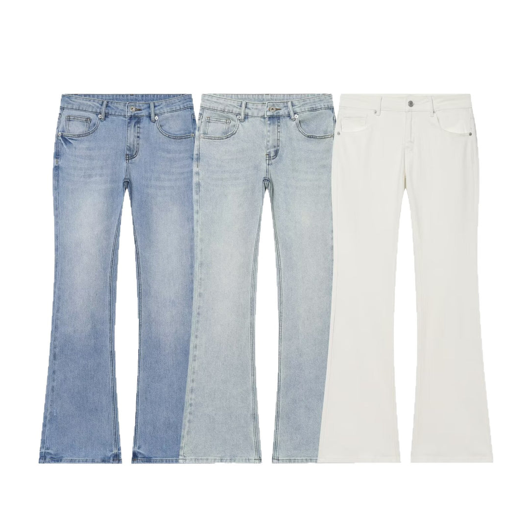 Damen Flared-Jeans mit mittelhohem Bund und Five-Pocket-Design Echoarchiv