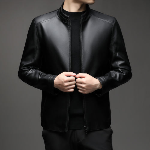 Herren Lederblouson mit weichem Fellfutter und Stehkragen Echo Archiv