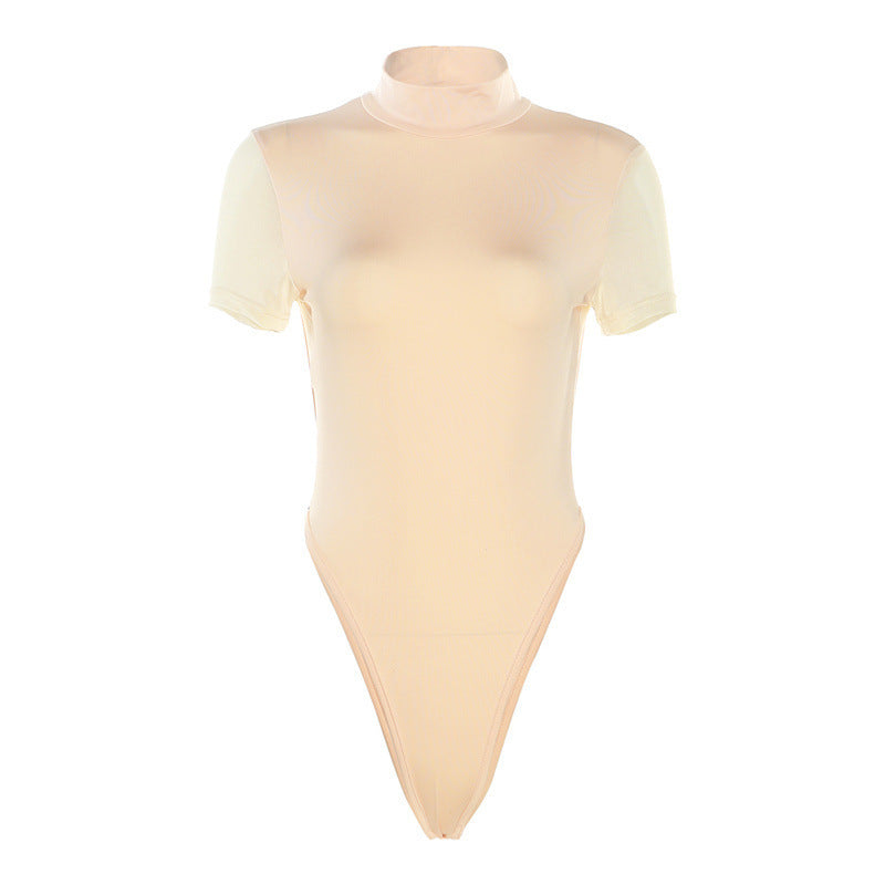Damen Figurbetontes Bodysuit mit Hochkragen Echo Archiv