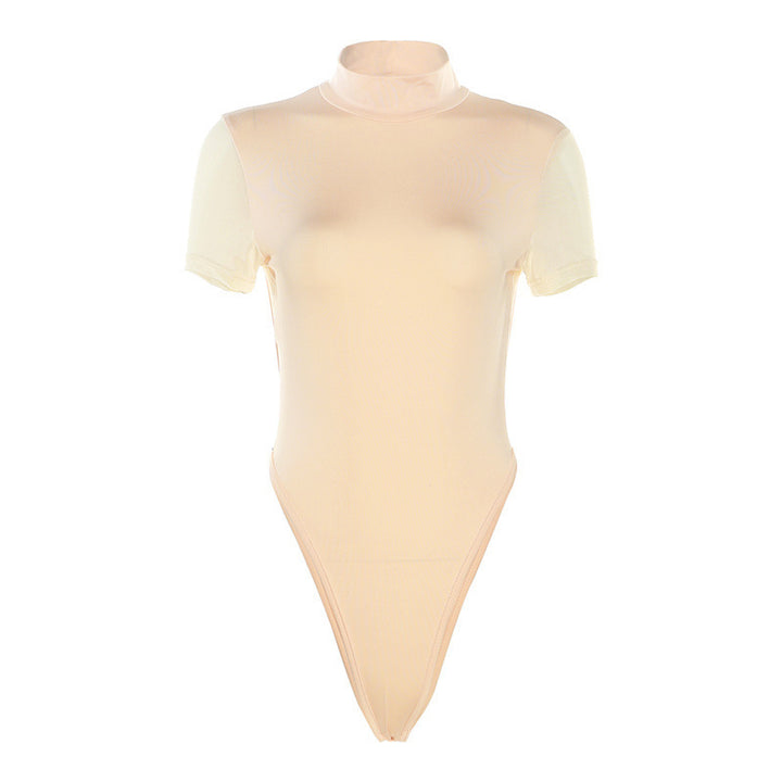 Damen Figurbetontes Bodysuit mit Hochkragen Echo Archiv
