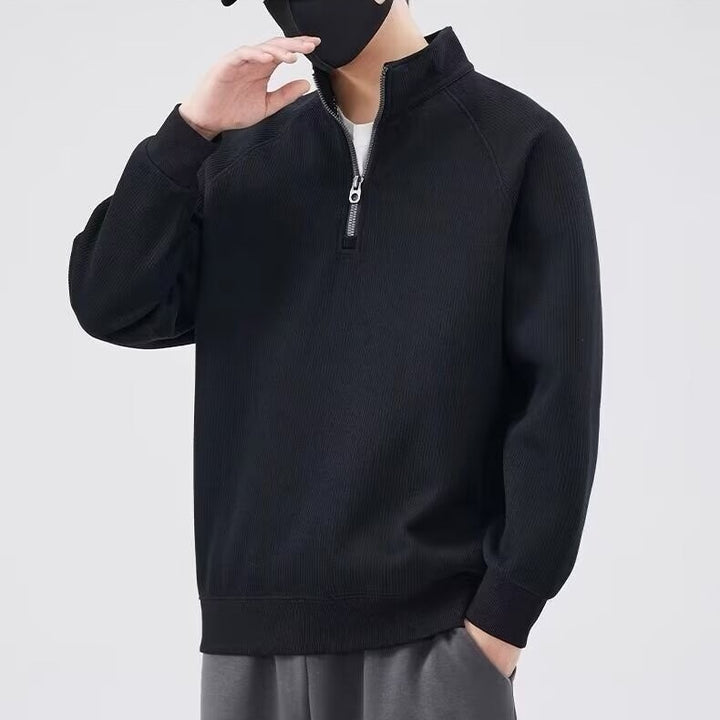 Herren Pullover mit hohem Kragen und Reißverschluss Echoarchiv