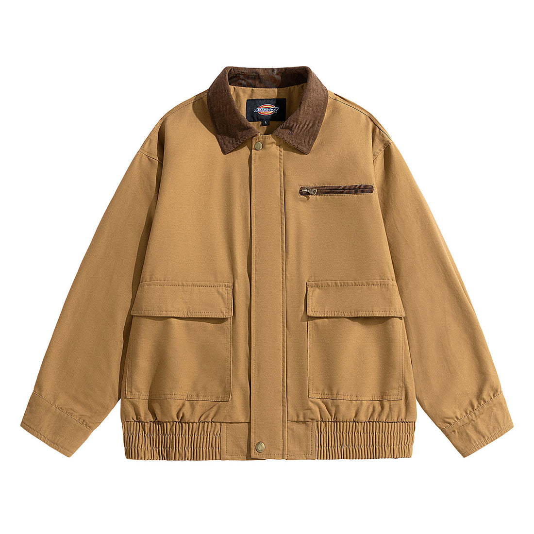 Herren Oversize-Utility-Fieldjacke mit Cordkragen, elastischem Saum & Pattentaschen Echoarchiv