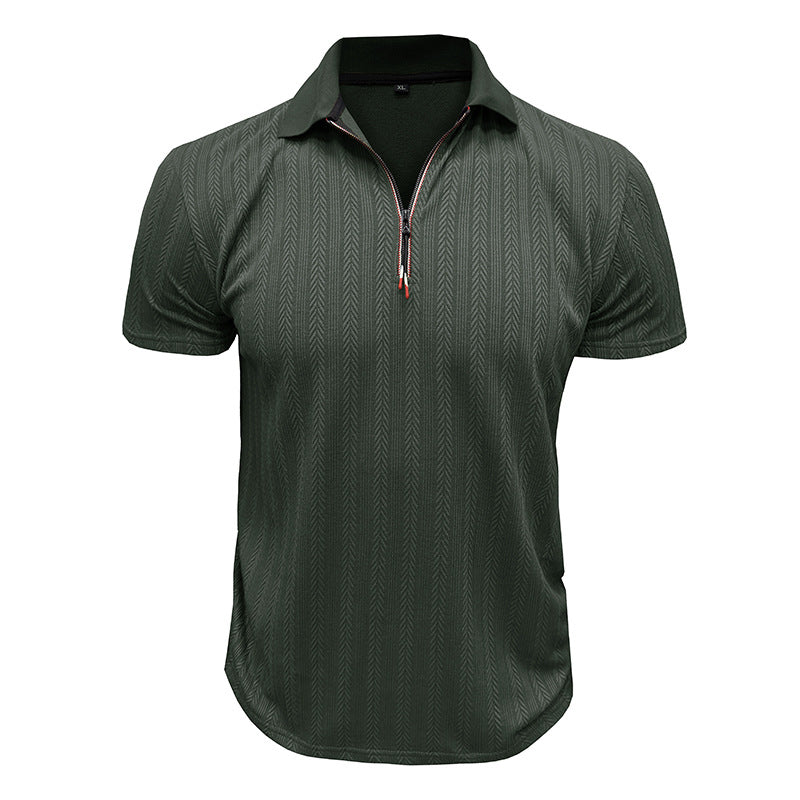 Herren Kurzarm Poloshirt mit hohem Kragen Echoarchiv