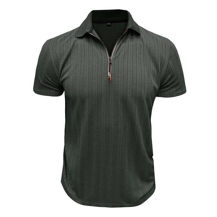 Herren Kurzarm Poloshirt mit hohem Kragen Echoarchiv