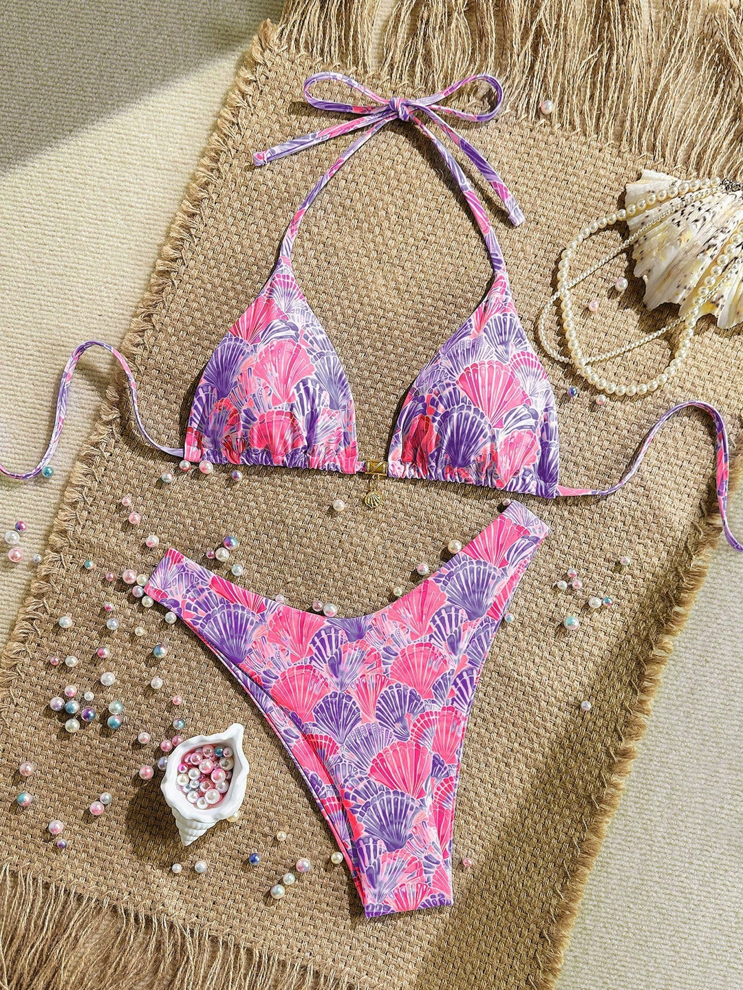 Damen Triangel-Bikini mit floralen Mustern Echo Archiv