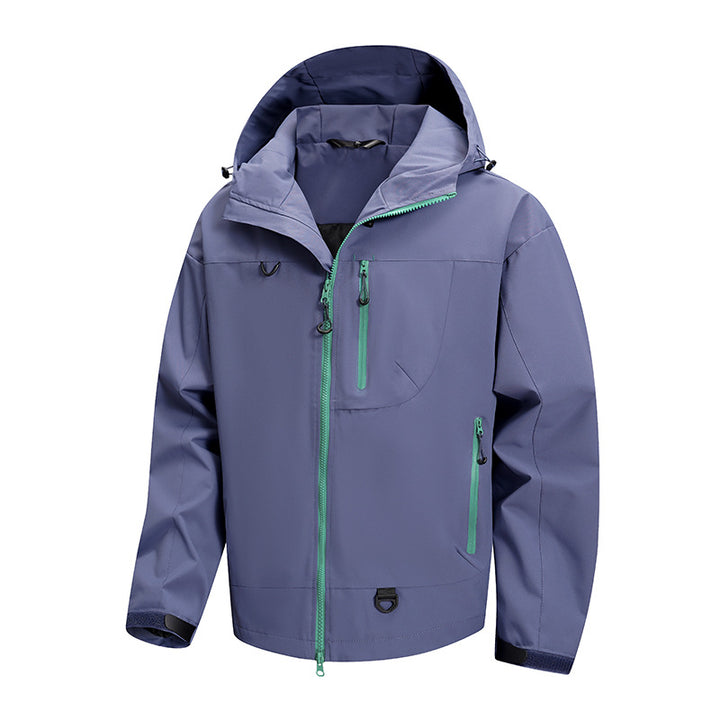 Herren technische Outdoor-Jacke mit wasserdichtem Gewebe und verstellbarem Kapuzensystem Echoarchiv