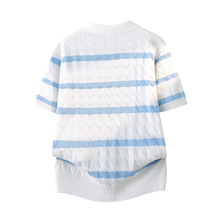 Damen Modisches Kurzarm-Strickoberteil – Mavelle