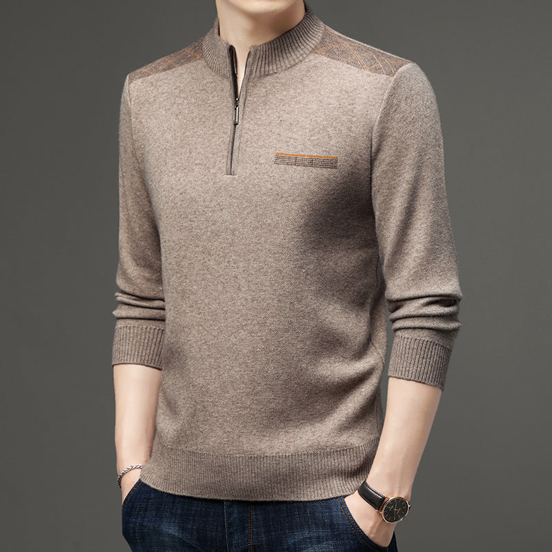 Herren eleganter Halbzip Pullover Echoarchiv