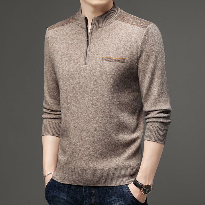 Herren eleganter Halbzip Pullover Echoarchiv