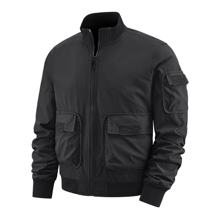 Herren leichte Bomberjacke mit vielseitigen Taschen Echoarchiv