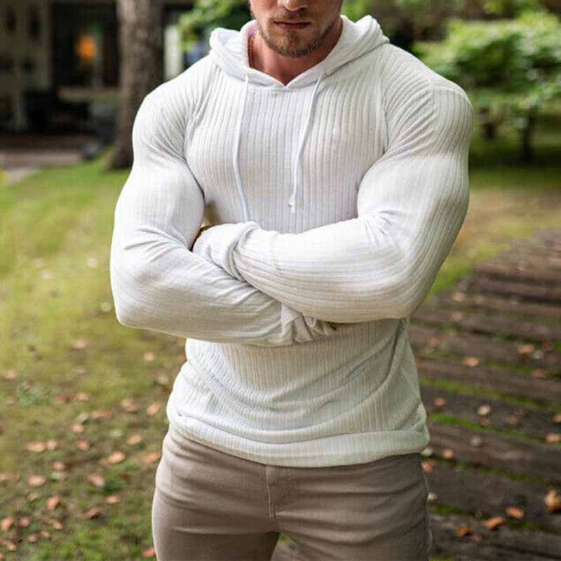 Herren Hoodie mit Rippstruktur und weitem Schnitt Echoarchiv