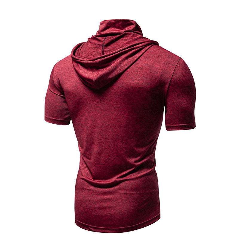Herren funktionales Kapuzenshirt mit kurzem Arm und atmungsaktiven Eigenschaften Echoarchiv