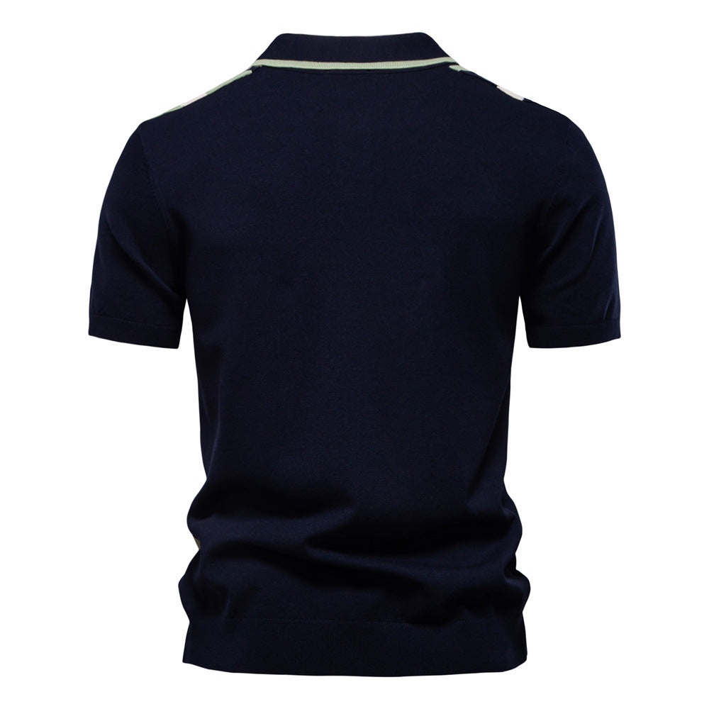 Herren Poloshirt mit modernem Streifen-Design und hochwertiger Baumwollmischung Echoarchiv