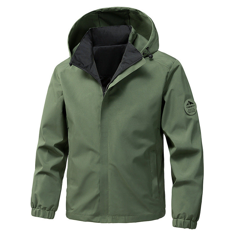 Herren technische Kapuzen-Softshelljacke mit verstellbarer Kapuze und Utility-Taschen Echo Archiv