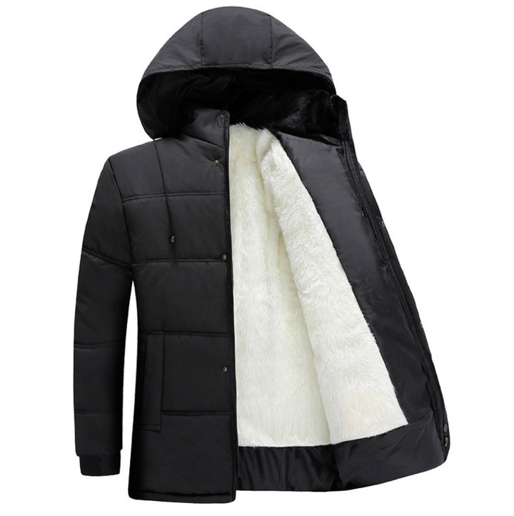 Herren gefütterte Winterjacke mit isolierender Kapuze und weichem Innenfutter Echoarchiv