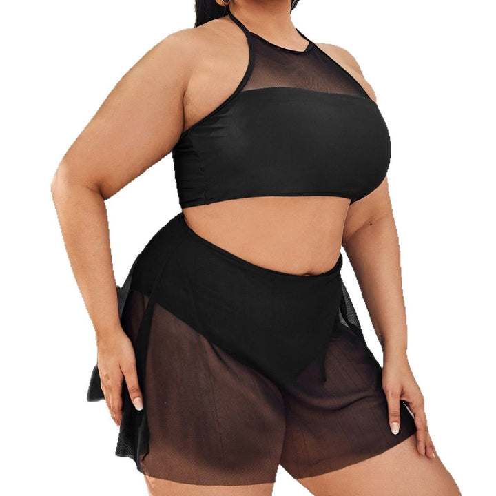 Damen Bikini-Set mit transparentem Rock und modischem Oberteil Echo Archiv