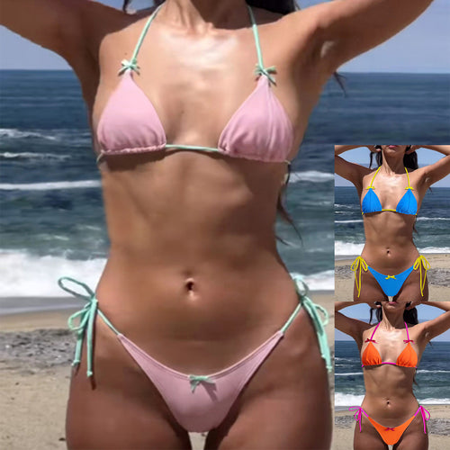 Damen Triangel-Bikini mit verstellbaren Schnürungen Echo Archiv