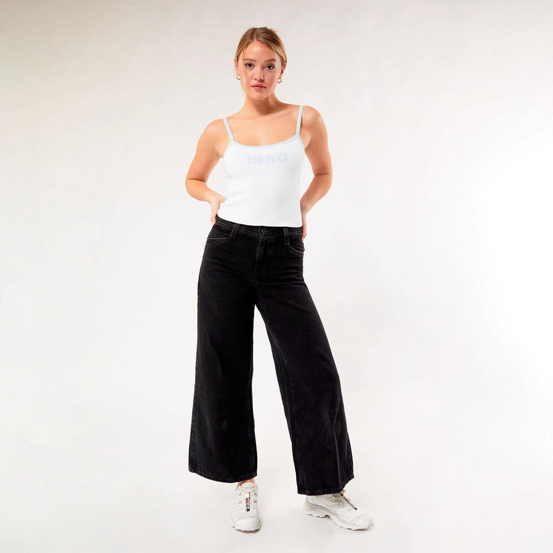 Damen Crop-Top mit feinen Spaghetti-Trägern Echo Archiv