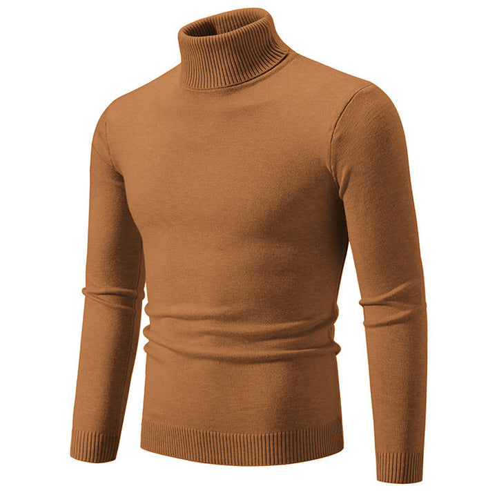 Herren eleganter Rollkragenpullover aus feiner Baumwolle Echoarchiv