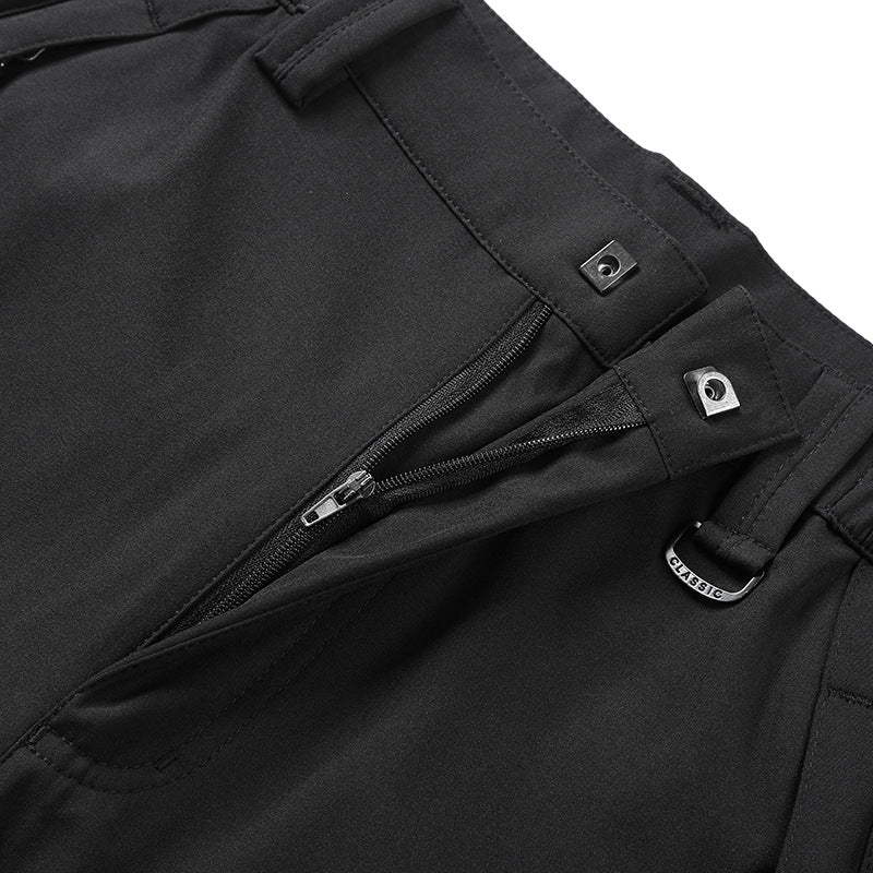Herren Softshell-Hose für Outdoor mit vorgeformten Knien, integriertem Gürtel und Reißverschlusstaschen Echoarchiv