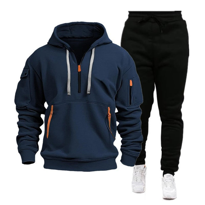 Damen Sportlicher Freizeitanzug mit innovativem Kapuzenpullover Echoarchiv