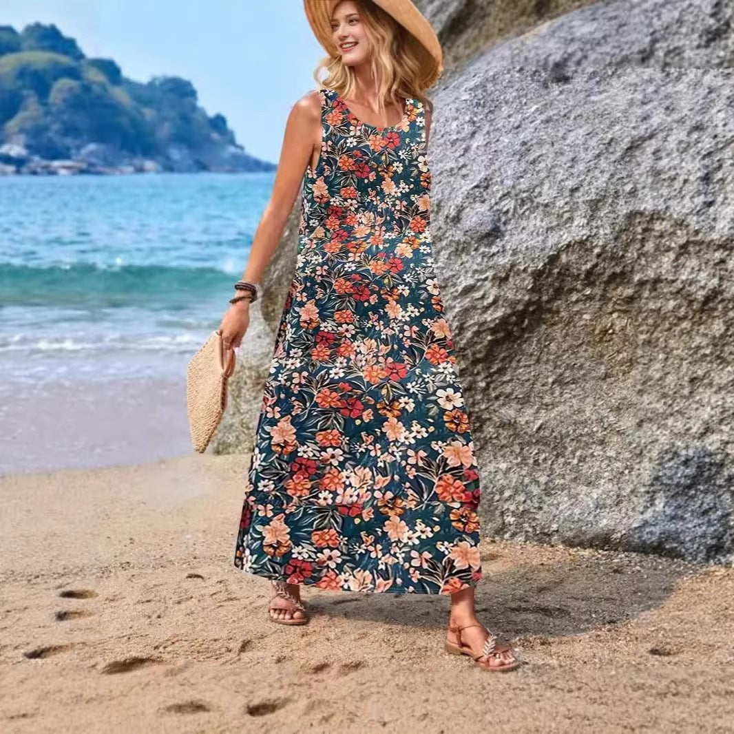 Damen Maxikleid mit einzigartigen Schmetterlingsdruck Echo Archiv