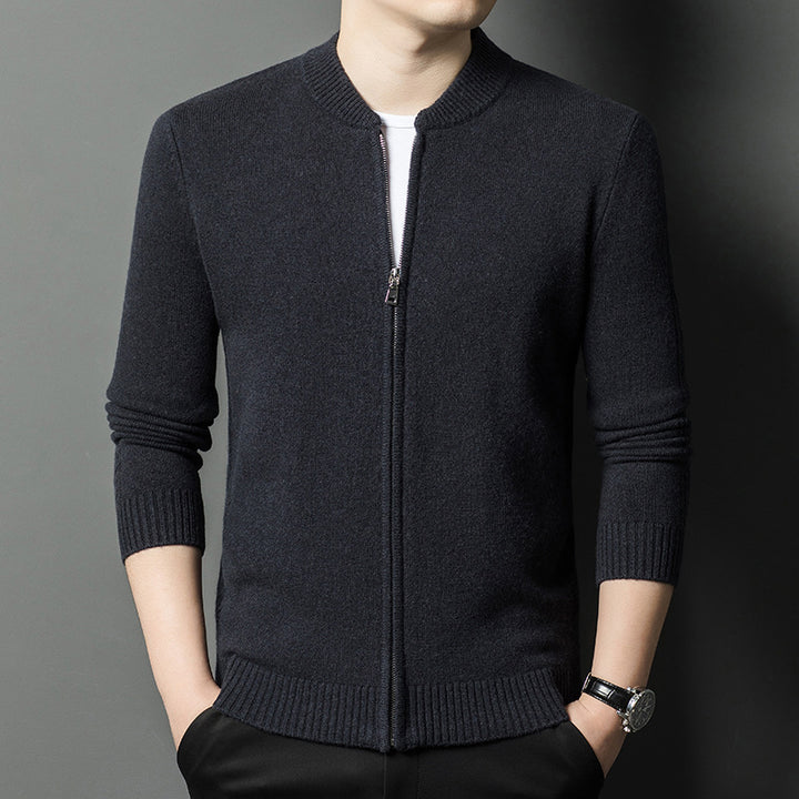 Herren warmer Strickpullover mit hochwertigem Reißverschluss Echoarchiv