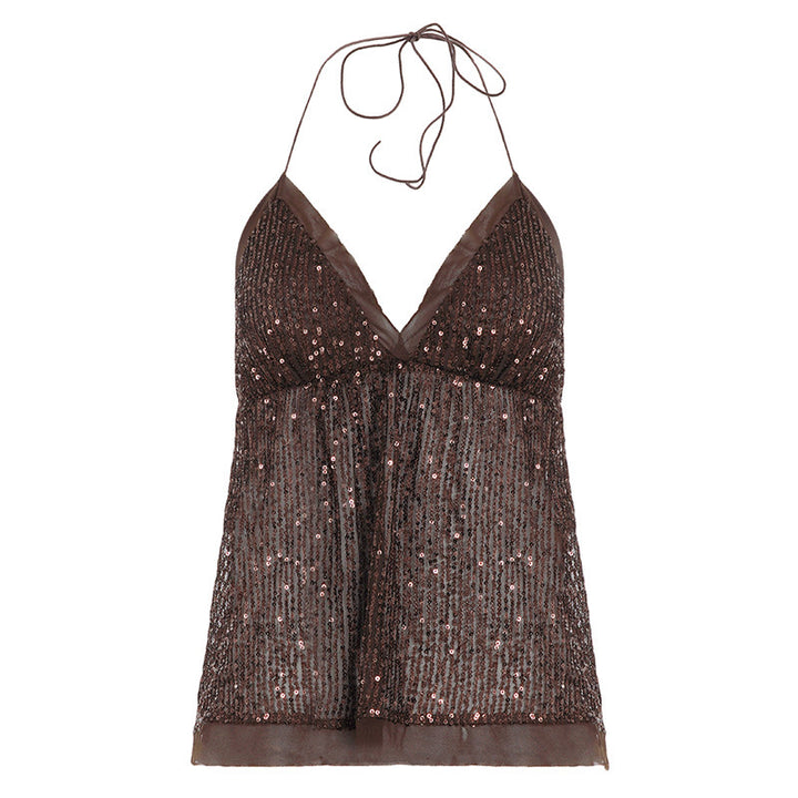 Damen glamouröses Top mit Paillettenverzierung Echo Archiv