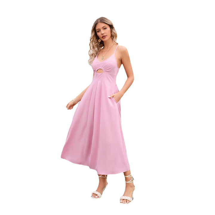 Damen Midikleid mit trendy Ausschnitt und praktischen Taschen Echo Archiv