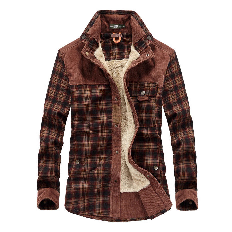 Herren Gemütliche Flanelljacke mit Fleecefutter Echo Archiv