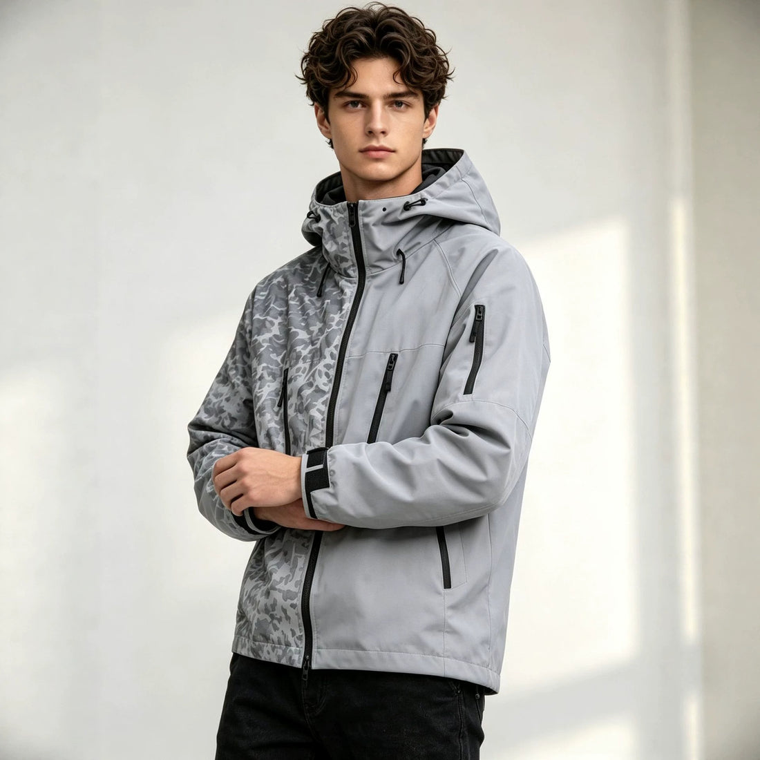 Herren Modische Funktionsjacke mit Kapuze – Taviero
