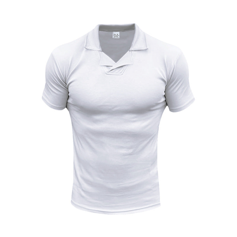 Herren Kurzarm Polo-Shirt mit modernem Stehkragen und atmungsaktivem Material Echoarchiv