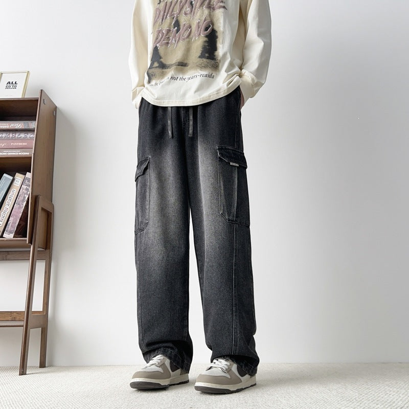 Herren Cargo-Jeans mit weitem Schnitt und Taschen Echo Archiv