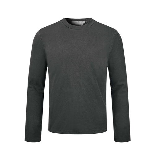 Unisex Feines Langarm-Basicshirt mit Rundhals und schmaler Passform Echoarchiv