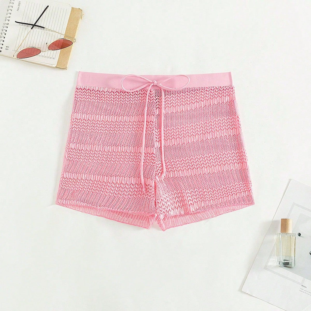 Damen Sportliche Badeshorts mit flexiblem Bund und modischem Wellenmuster Echo Archiv
