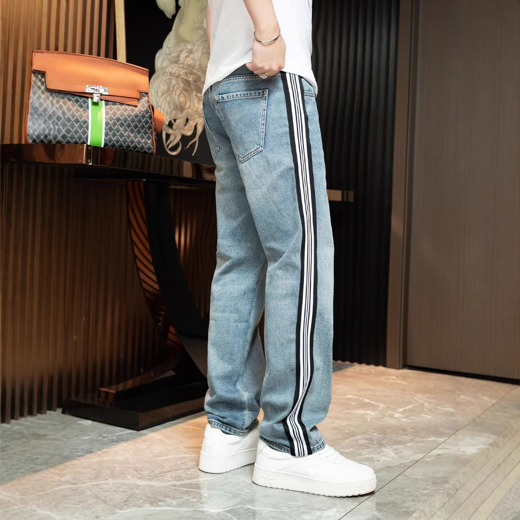 Herren Relaxed Fit Jeans mit kontrastierenden Seitenstreifen und hohem Tragekomfort Echoarchiv