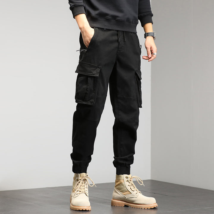 Herren Cargo-Joggerhose mit multifunktionalen Cargotaschen und elastischem Saum – Bravaro