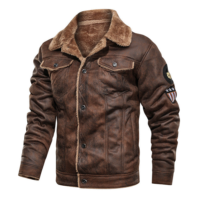 Herren nan gefütterte Lammfelloptik Jeansjacke mit Teddyfutter und Druckknopfleiste Echo Archiv