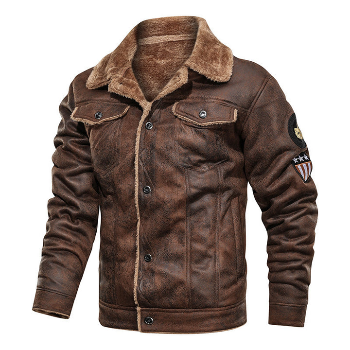 Herren nan gefütterte Lammfelloptik Jeansjacke mit Teddyfutter und Druckknopfleiste Echo Archiv