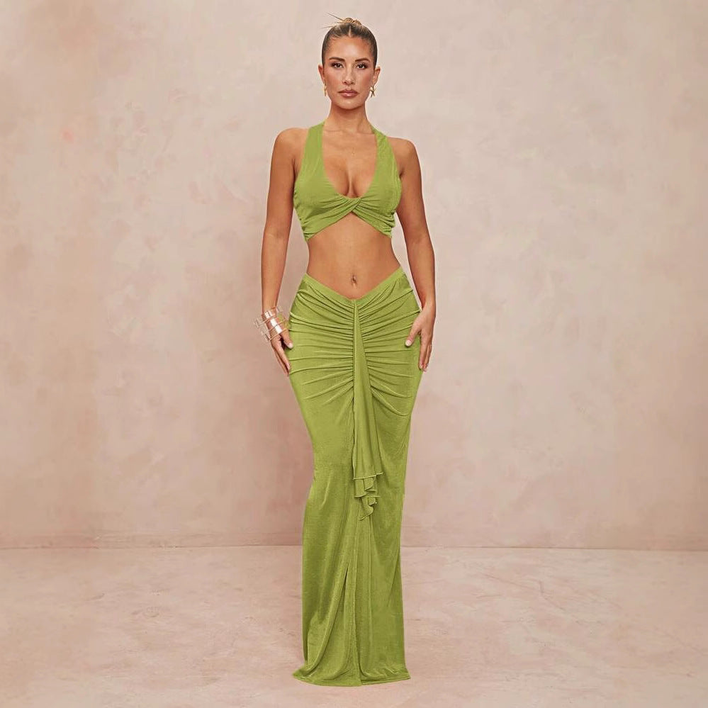 Damen elegantes Bodysuit mit Kreuz-Trageoption und seitlichem Schnitt Echo Archiv