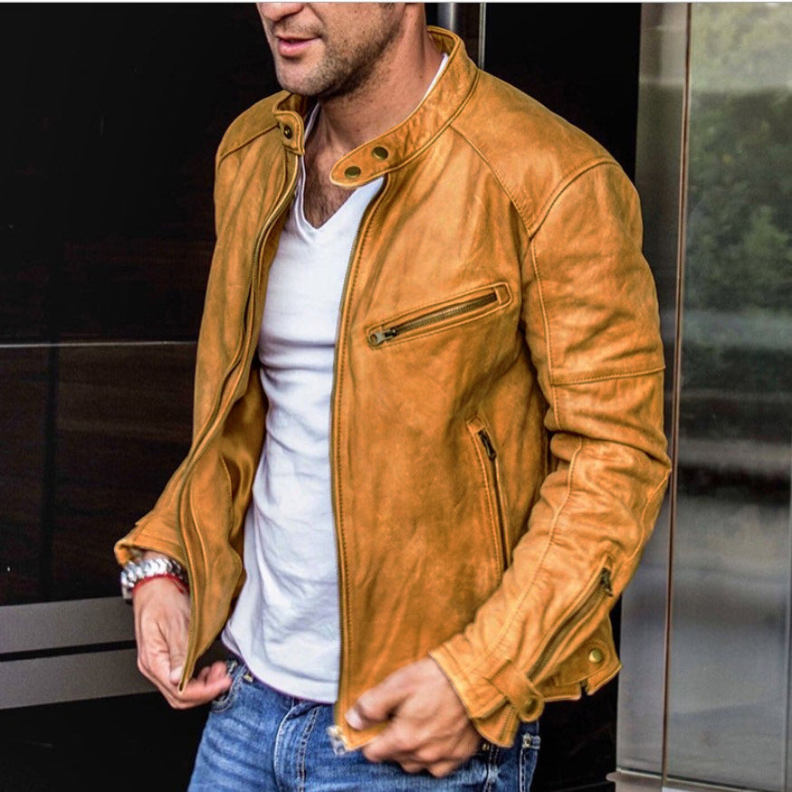 Herren Elegante Bikerjacke