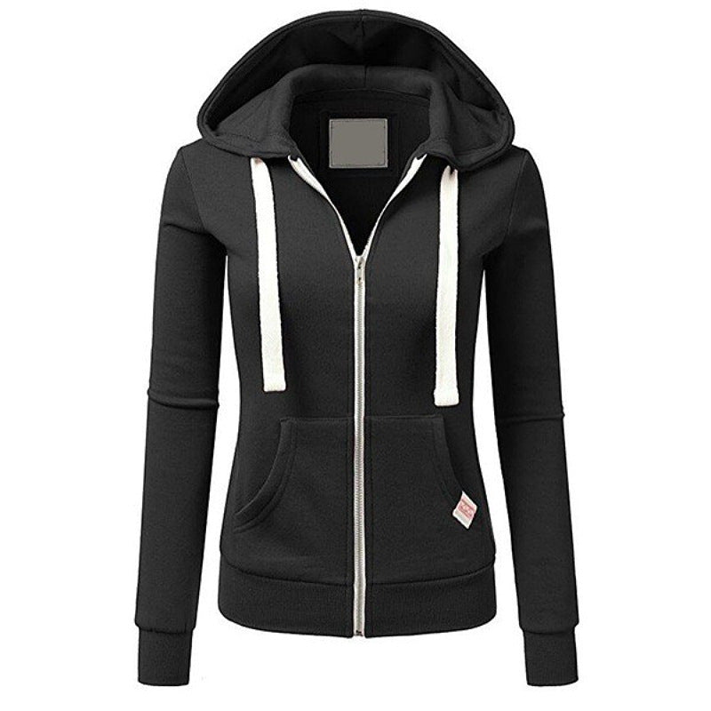 Damen Kapuzenjacke mit Reißverschluss taillierter Sweatshirt-Hoodie aus Baumwollmischung Echo Archiv